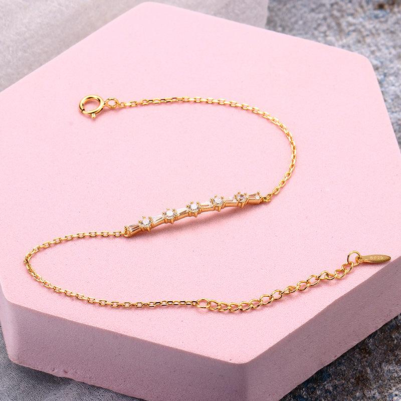 Luxury Sterling Silver Gold Plated Bracelet for Women - Elegant Fashion Jewelry Gift for Birthday, Anniversary & Special Occasions