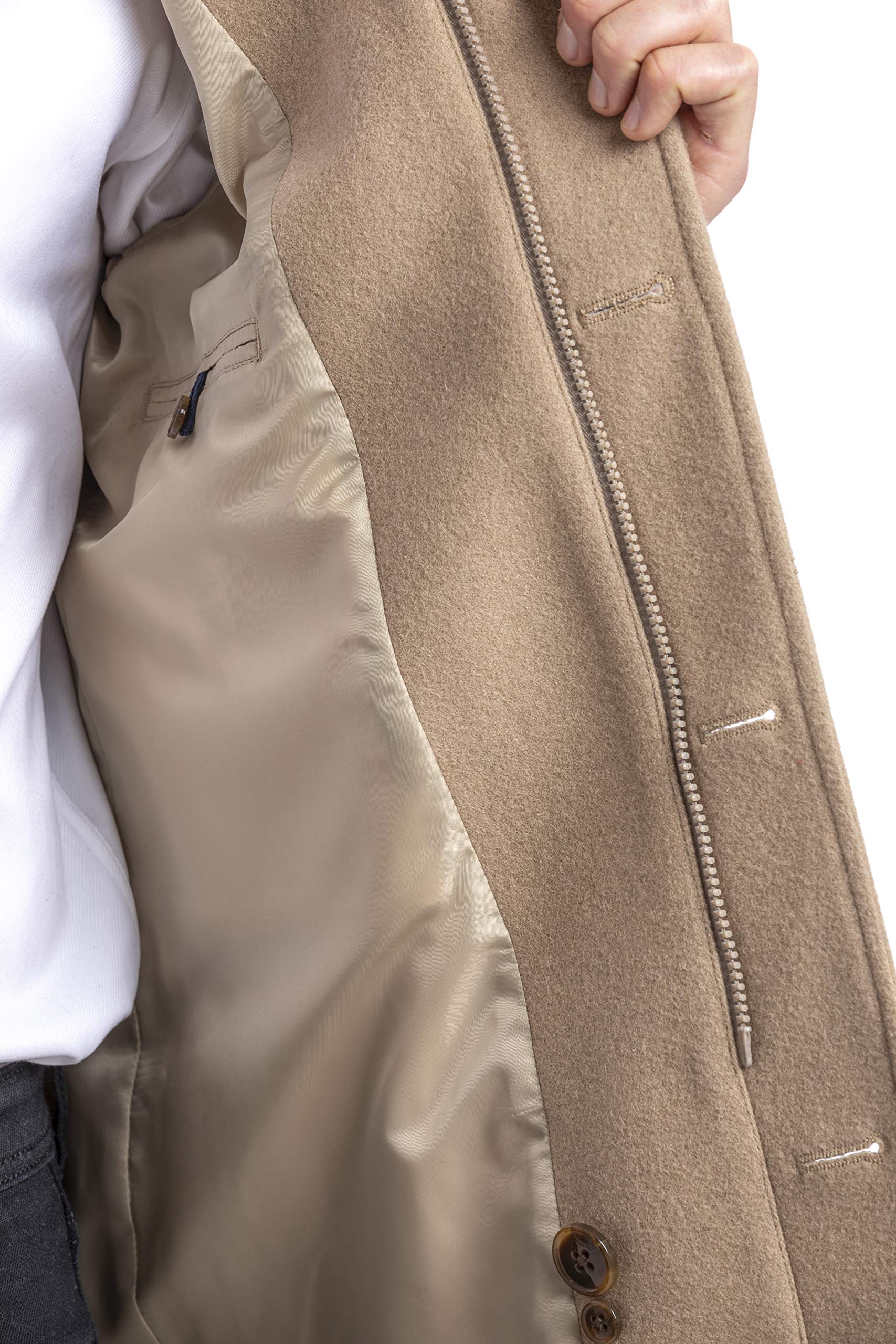 Chaps Men's Classic Wool Blend Overcoat - Warm Winter Trench Coat for Business & Formal Occasions | Office, Wedding & Outdoor Wear