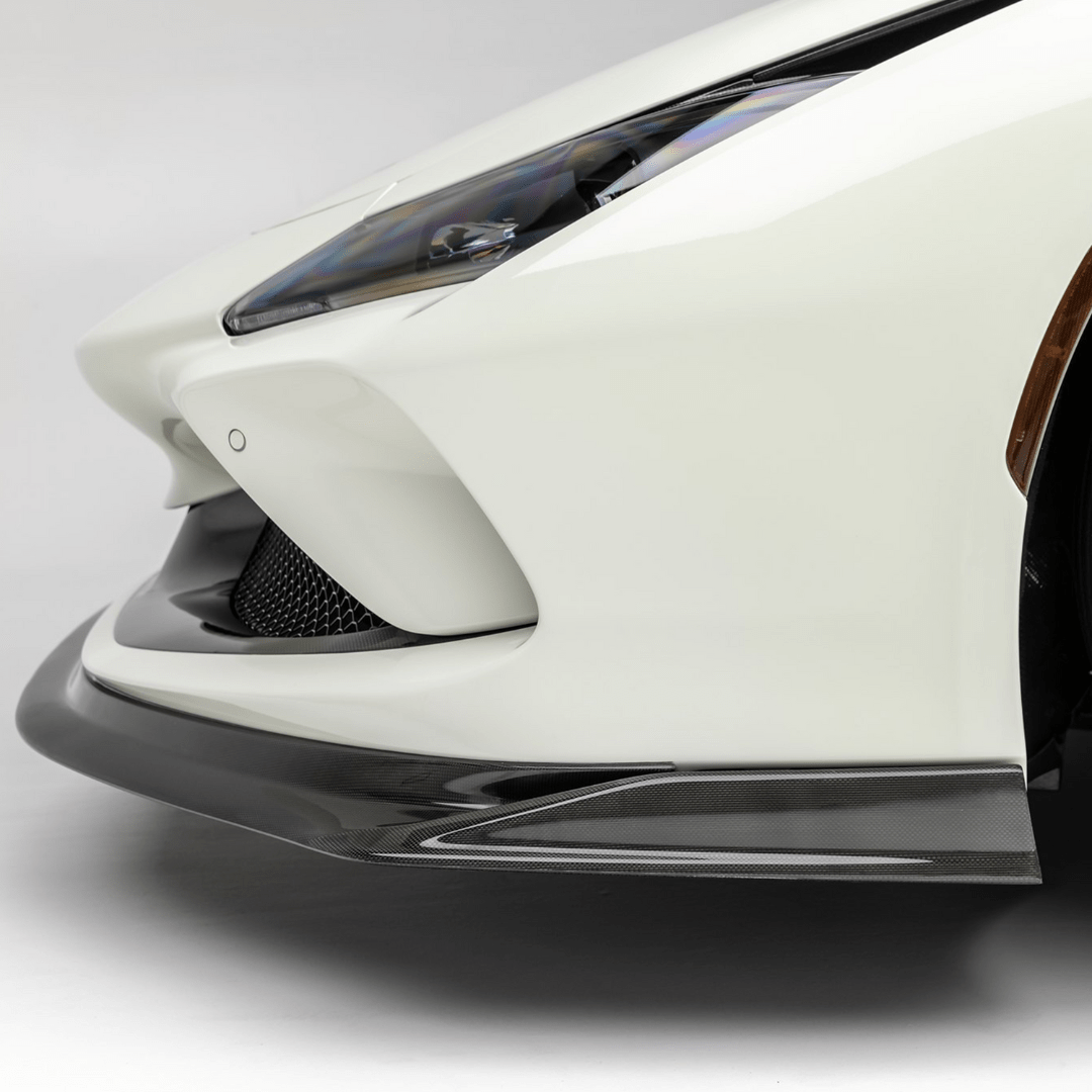 Ferrari F8 Tributo Carbon Fiber Front Lip Spoiler - High-Performance Aero Upgrade for Track & Street Racing