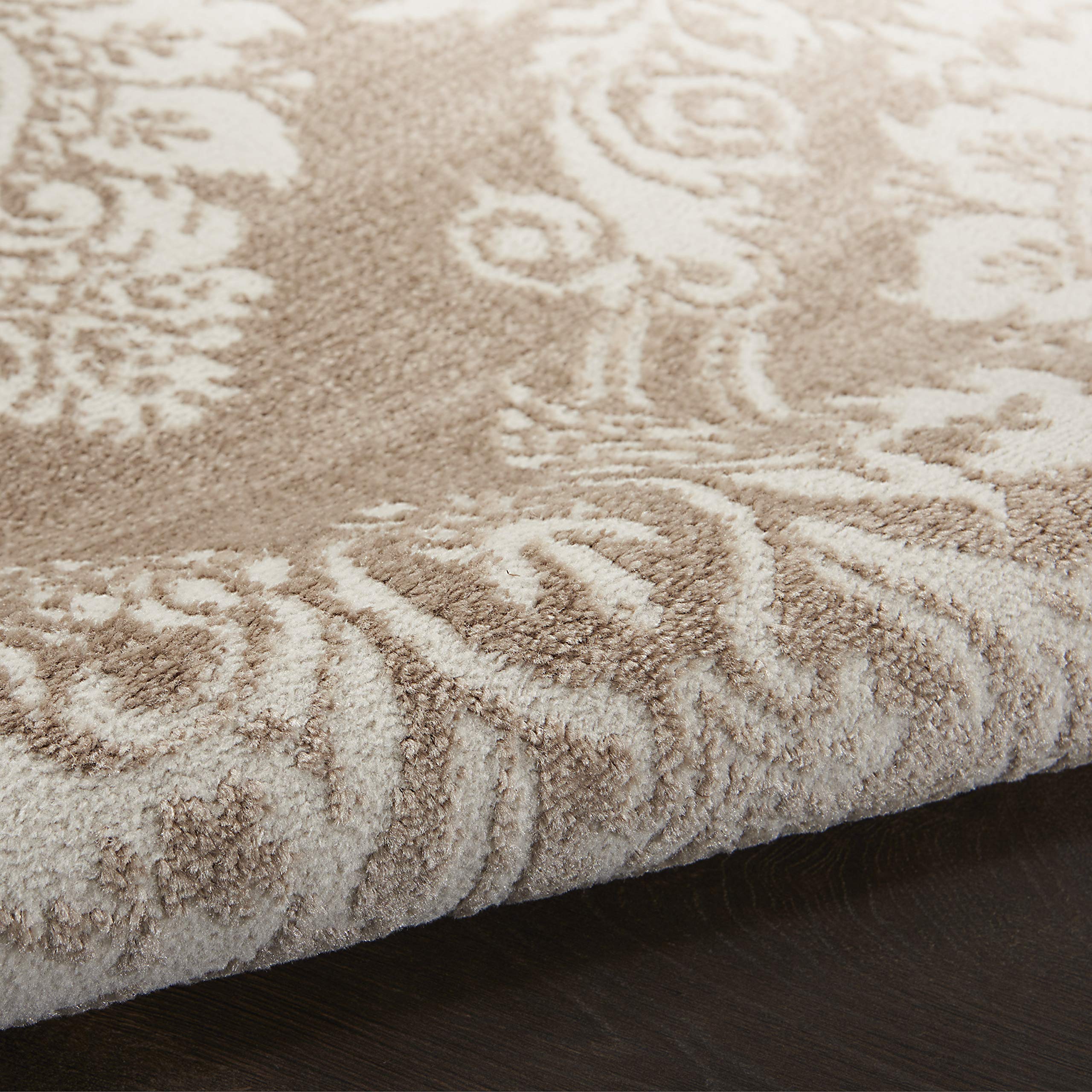Nourison Elation Floral Ivory Mocha 5'3
