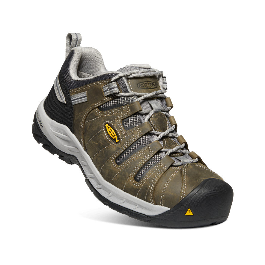 Men's Flint II Steel Toe Work Boots - Gargoyle/Paloma Safety Shoes for Construction & Outdoor Work