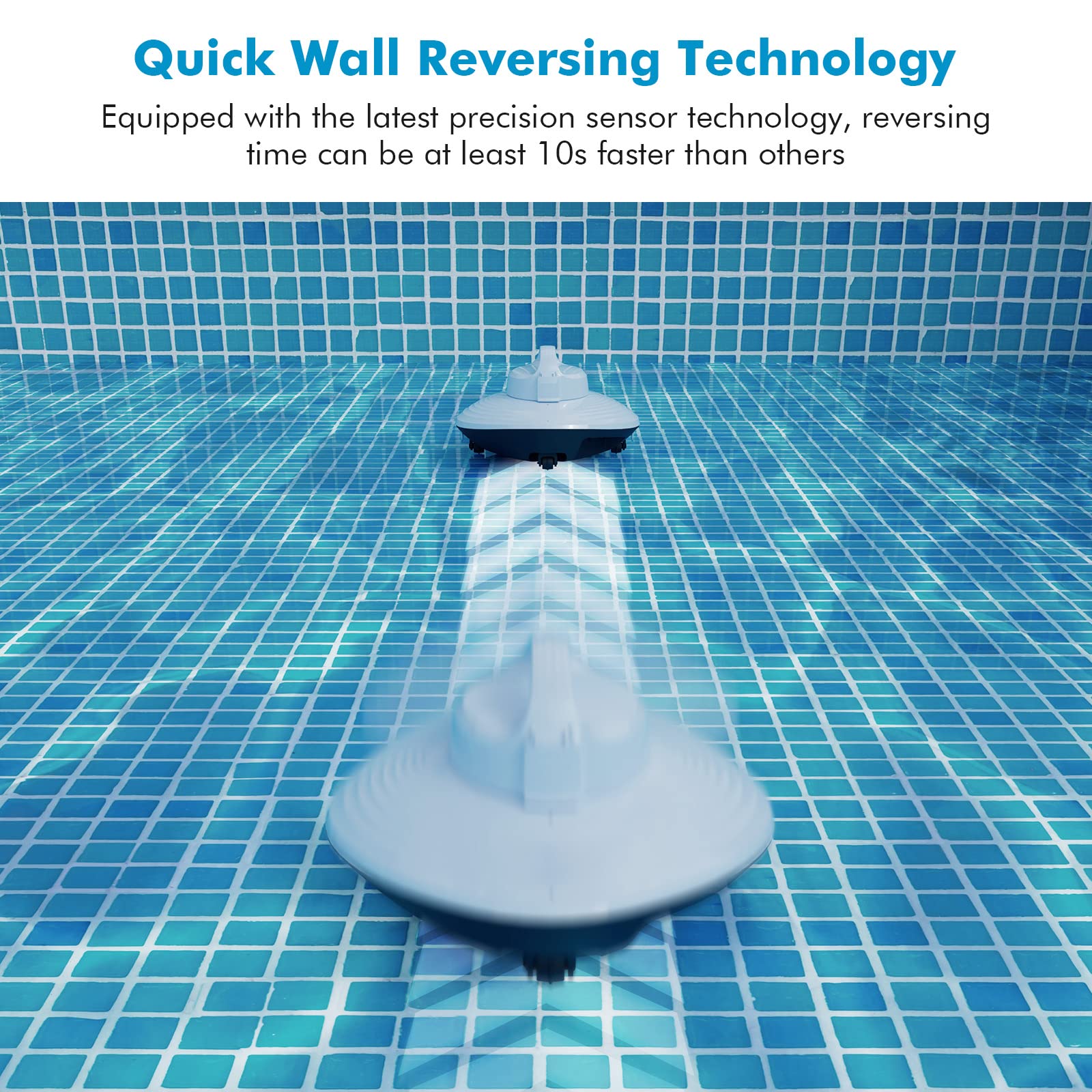 Hydrus Cordless Robotic Pool Cleaner for Above Ground Pools - Automatic Rechargeable Vacuum with 90 Min Runtime, Powerful Suction & Self-Parking - Ideal for Flat Swimming Pools up to 50Ft - Perfect for Weekly Pool Maintenance and Seasonal Cleaning