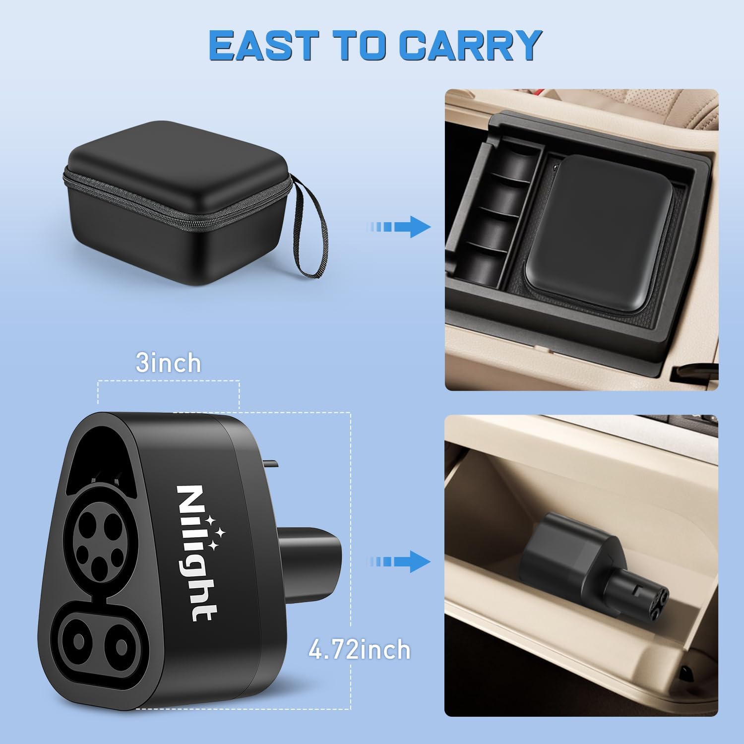 CCS1 to Tesla EV Charger Adapter - Fast & Safe Electric Vehicle Charging Converter for Tesla Models - Perfect for Road Trips & Home Charging