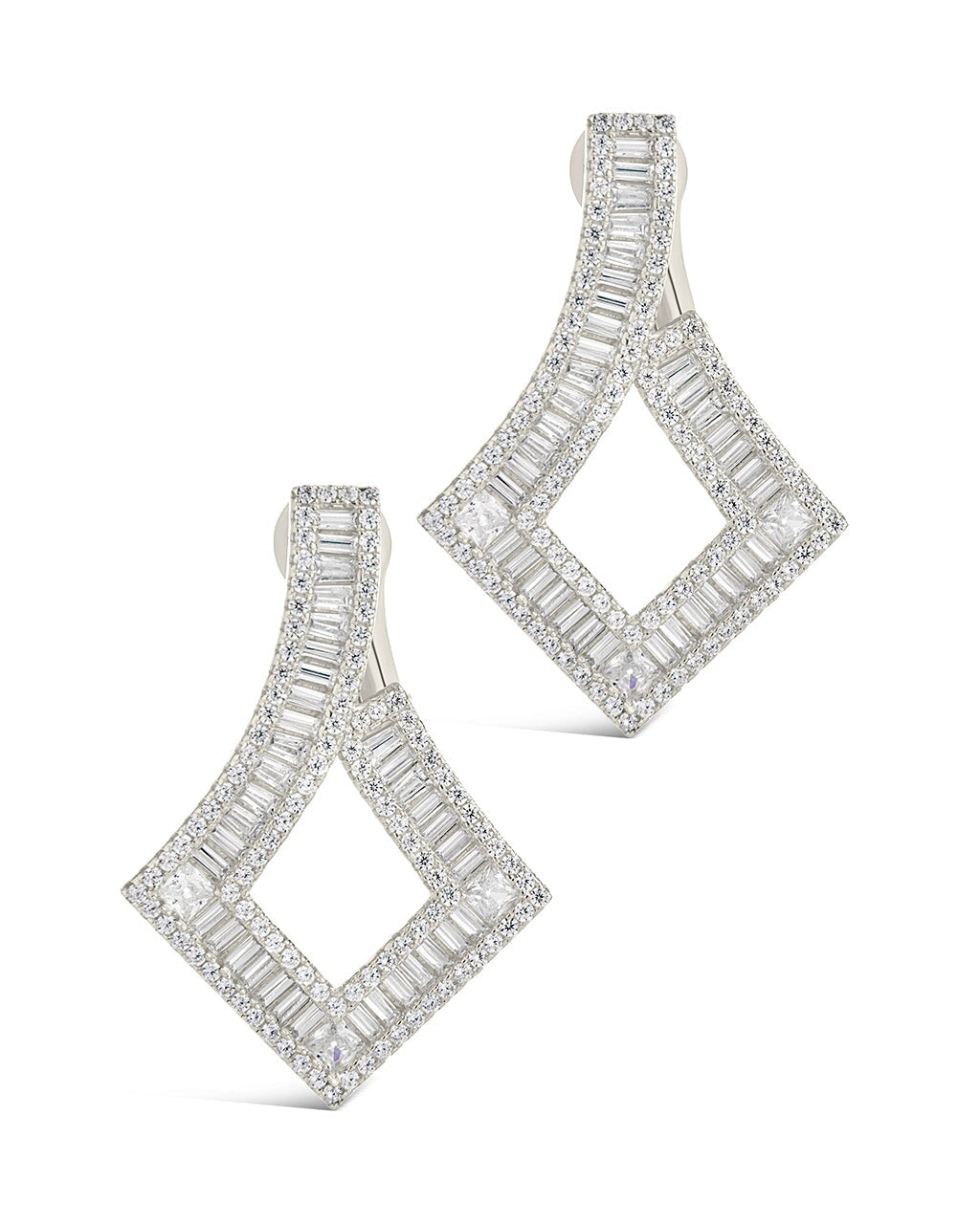 Amina CZ Statement Drop Earrings for Women - Elegant Cubic Zirconia Dangle Earrings for Party, Wedding & Evening Wear