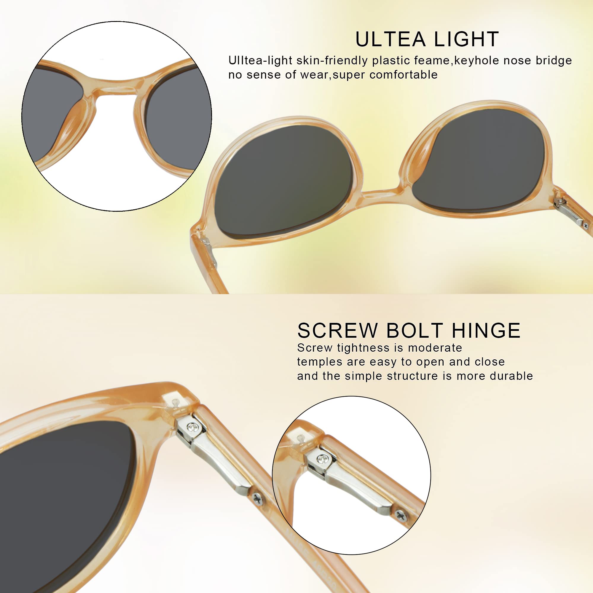 3 Pack UV400 Polarized Sunglasses for Men & Women - Tan & Grey Lenses with Blue Light Blocking - Perfect for Driving, Outdoor Sports & Beach Vacation