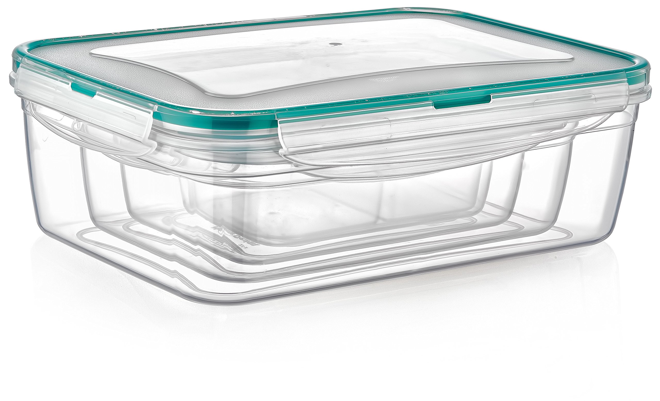 PlastArt 10-Piece Clear Rectangle Food Storage Container Set | BPA-Free Plastic Meal Prep Containers with Lids | Perfect for Kitchen Organization, Lunch Packing & Leftovers Storage