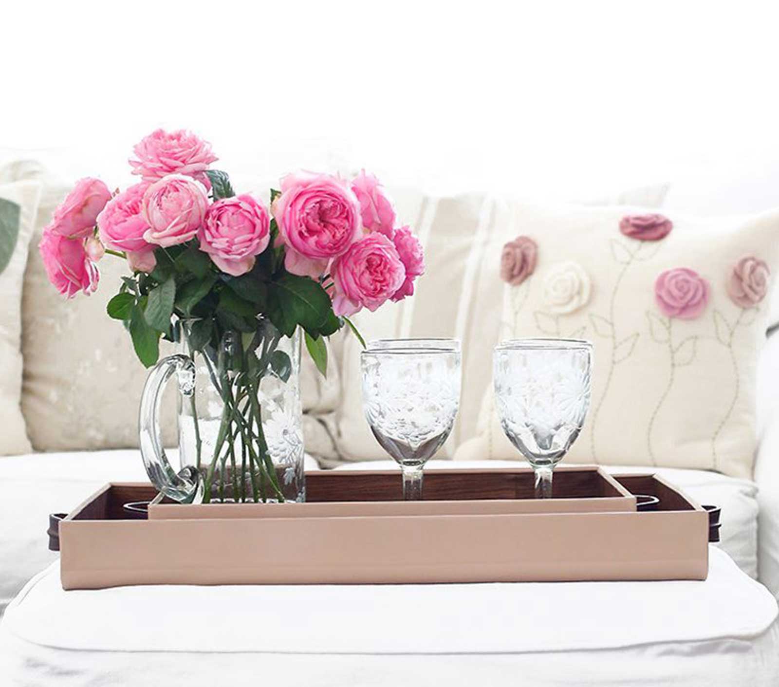 Small F Tray - Compact and Durable Serving Tray for Home, Office, or Party Use | Perfect for Snacks, Drinks, and Organizing Essentials