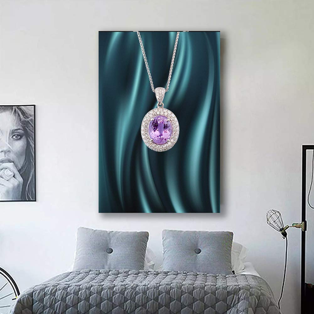 Elegant Jewelry Giclee Canvas Wall Art - 12x18 Inches, Perfect for Bedroom, Living Room, and Home Decoration - Wall26 Premium House Art