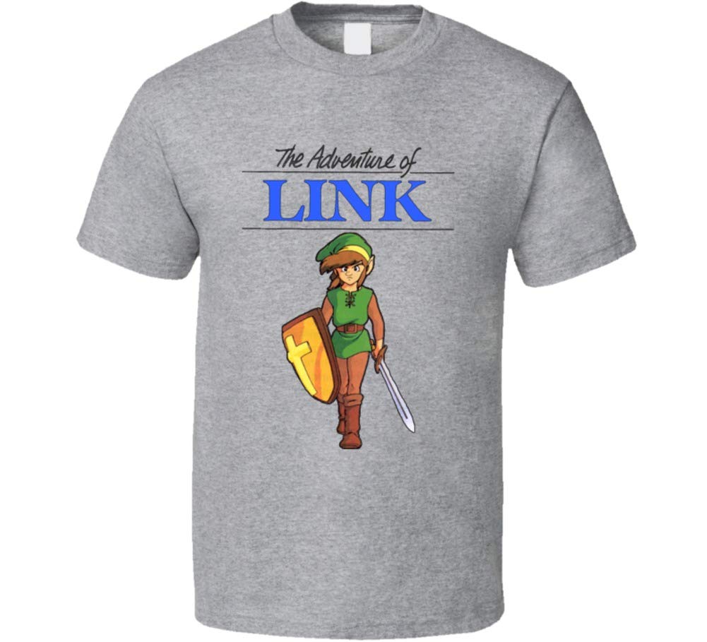 The Legend of Zelda: Adventures of Link Retro Video Game T-Shirt for Nintendo Fans - Perfect for Gaming Conventions & Casual Wear
