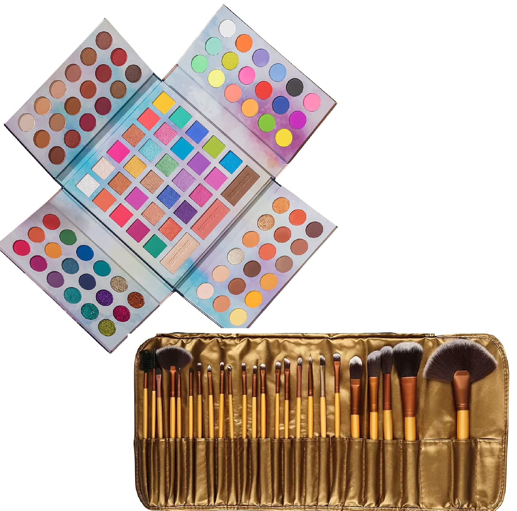 105 Colors Pastel Paradise Eyeshadow Palette - Highly Pigmented Neon Shimmer Matte Glitter Rainbow Makeup Set with 24pc Brushes | Professional Eye Shadow Powder for Party, Halloween & Daily Makeup Looks