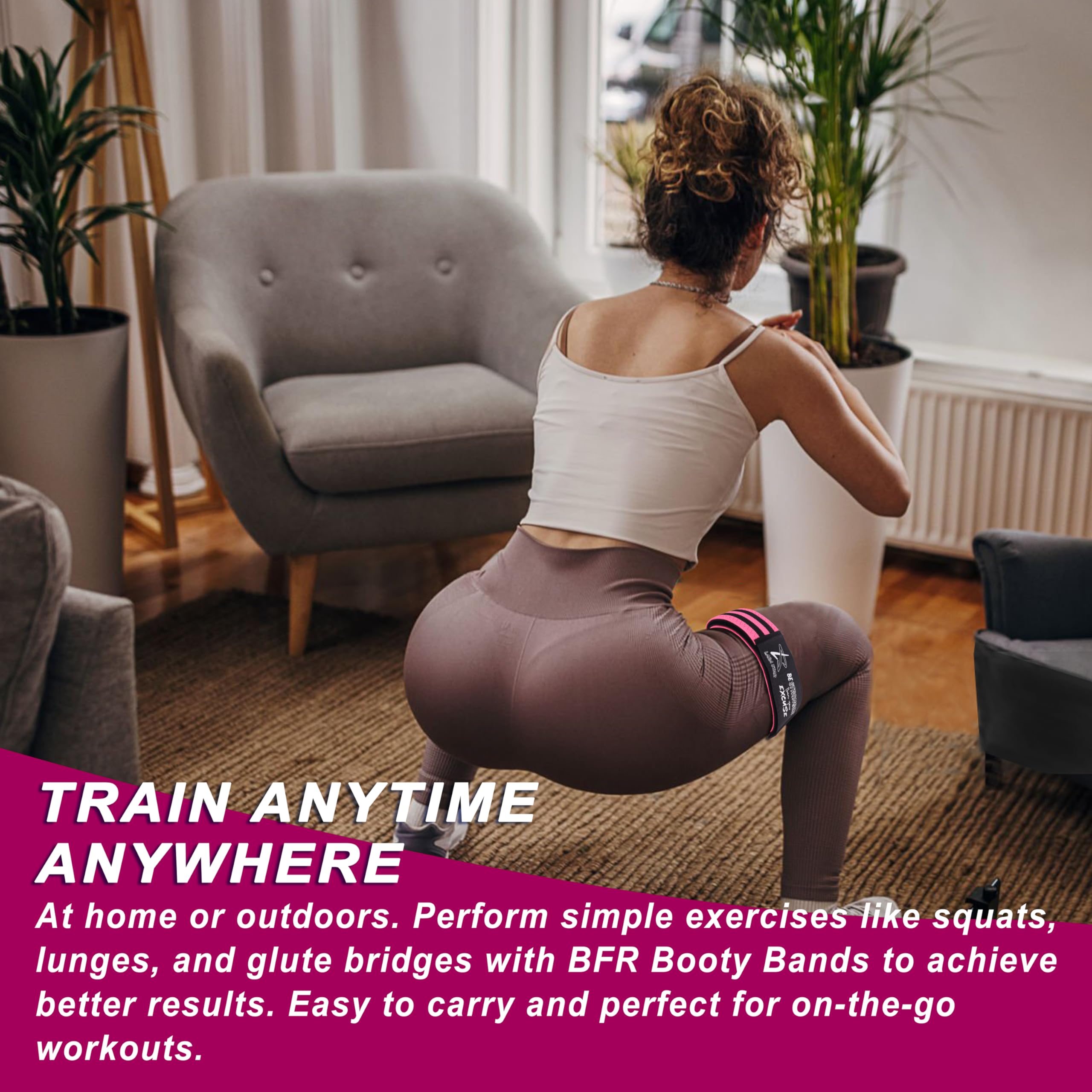 BFR Occlusion Bands for Women - Blood Flow Restriction Training Bands for Legs, Glutes & Hip Building - Best Fabric Resistance Bands for Squats, Butt & Thigh Workouts - Perfect for Home Gym, Fitness Training & Muscle Recovery