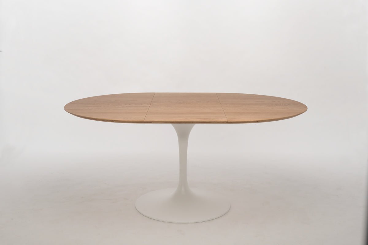 Extendable Tulip Dining Table - Modern Expandable Round Table for Small Spaces - Perfect for Dining Room, Kitchen & Apartment Living