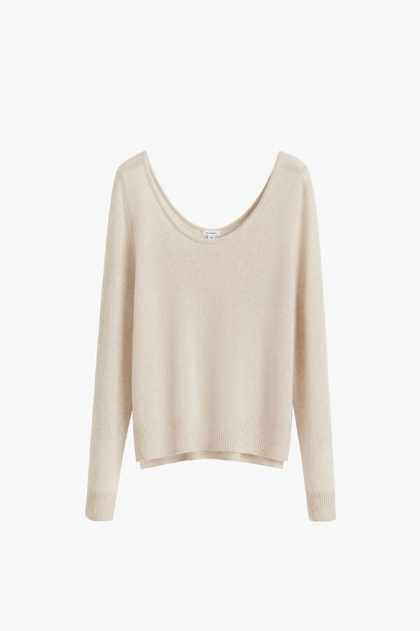 Premium Single Origin Cashmere Scoop Neck Sweater for Women - Soft & Luxurious Winter Pullover - Perfect for Office, Date Night & Holiday Gatherings