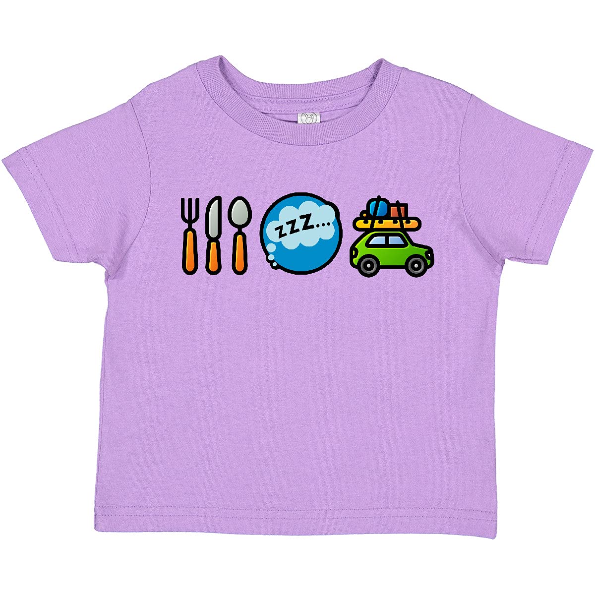 Eat Sleep Travel Toddler T-Shirt | Cute Vacation Graphic Tee for Boys & Girls | Soft Cotton Kids Travel Shirt for Beach Trips & Family Holidays
