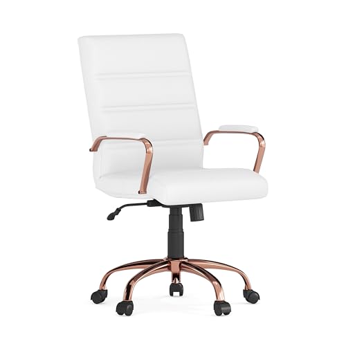 White Leathersoft/Rose Gold Frame