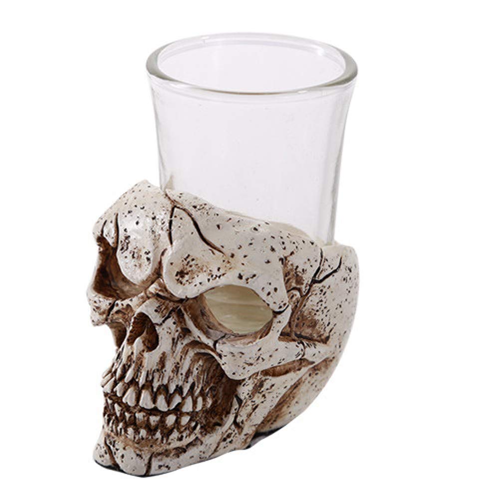 Premium 2oz Skull Shot Glass Set - Unique Halloween & Party Drinking Cups for Whiskey, Tequila, Vodka - Cool Barware Gift for Men & Women - Perfect for Themed Parties, Bachelor/Bachelorette Events & Home Bars