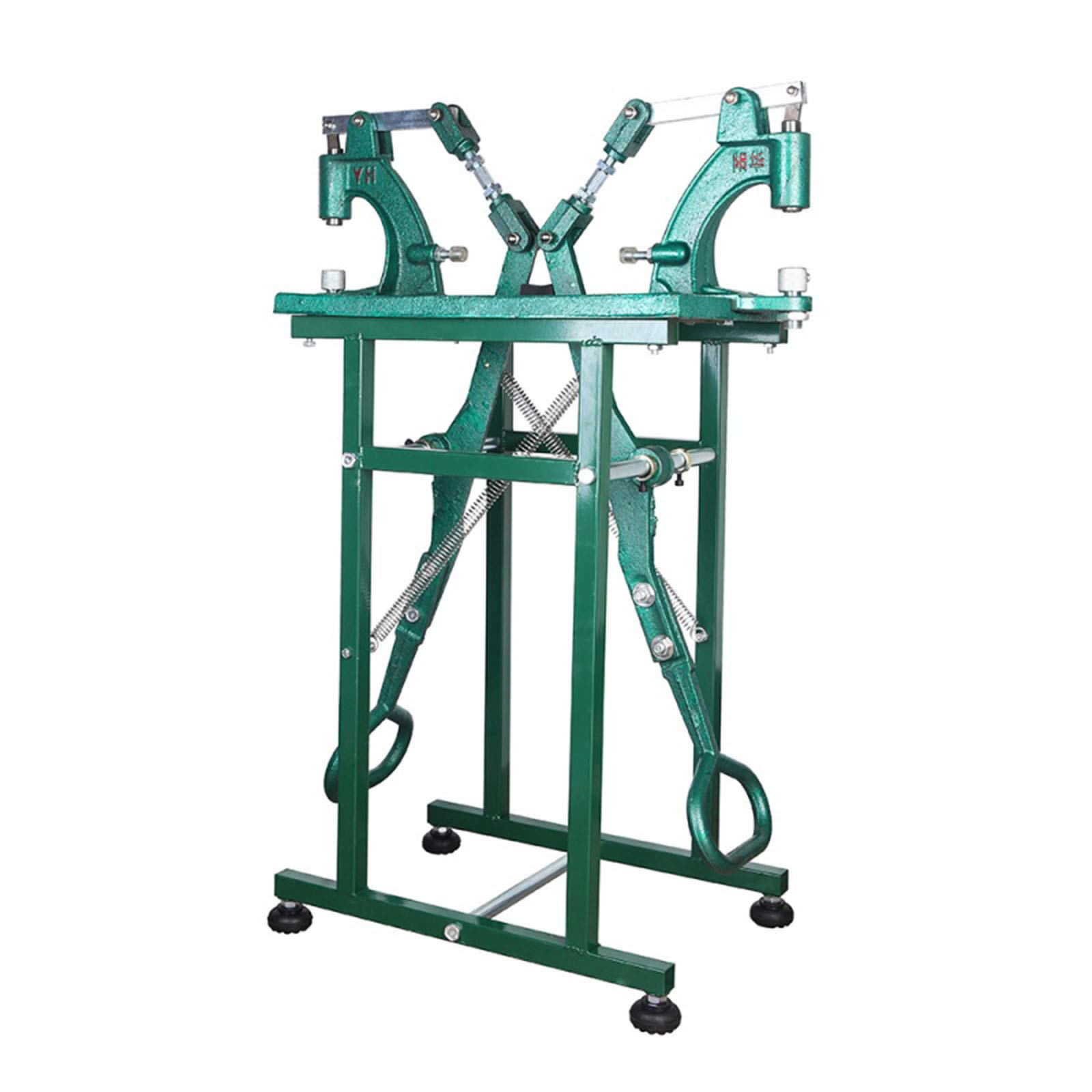 Heavy Duty Double Pedal Hand Press Hole Punch & Grommet Snap Riveting Machine - Foot Operated for Leather, Fabric, Canvas Crafting & DIY Projects