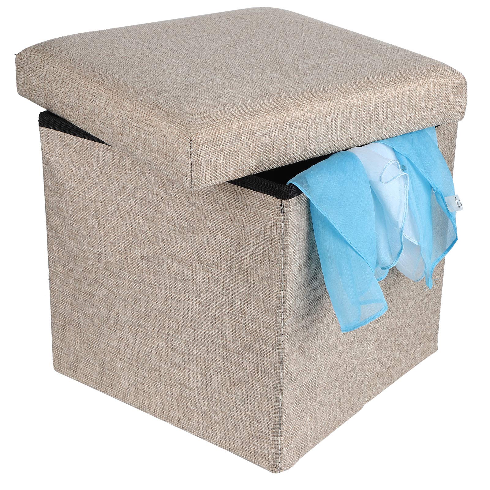 Sturdy Durable Storage Box Stool for Bedroom - Small Space Organizer | Multi-Functional Seat & Storage Solution for Home, Office, or Dorm