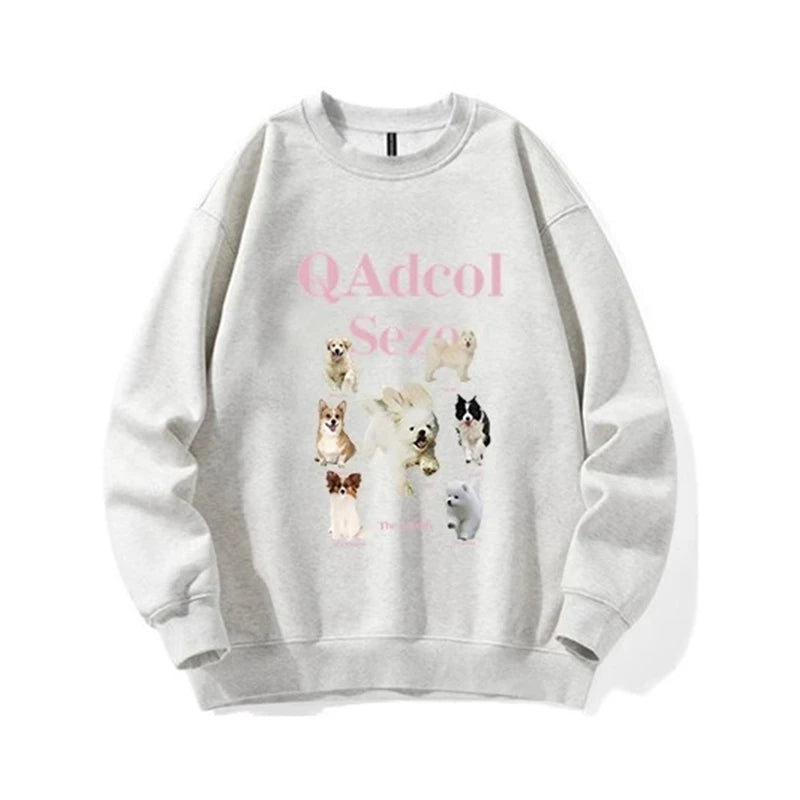 Stylish Women's Apricot Printed Hoodie - Classic O-Neck Loose Fit Winter Fashion for Casual & Streetwear | Perfect for Daily Wear, Outings & Layering