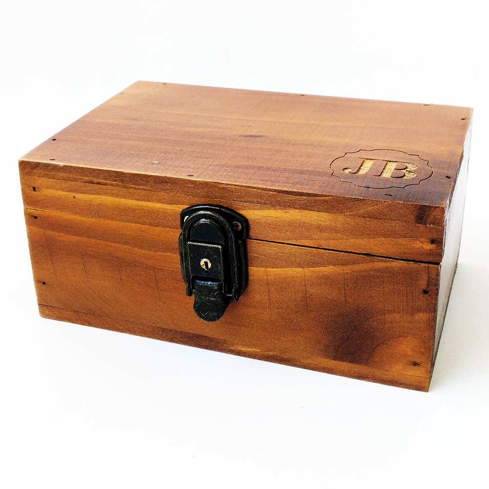 Personalized Wooden Jewelry Box w/Lock - Bridesmaid & Mother Gift for Special Occasions