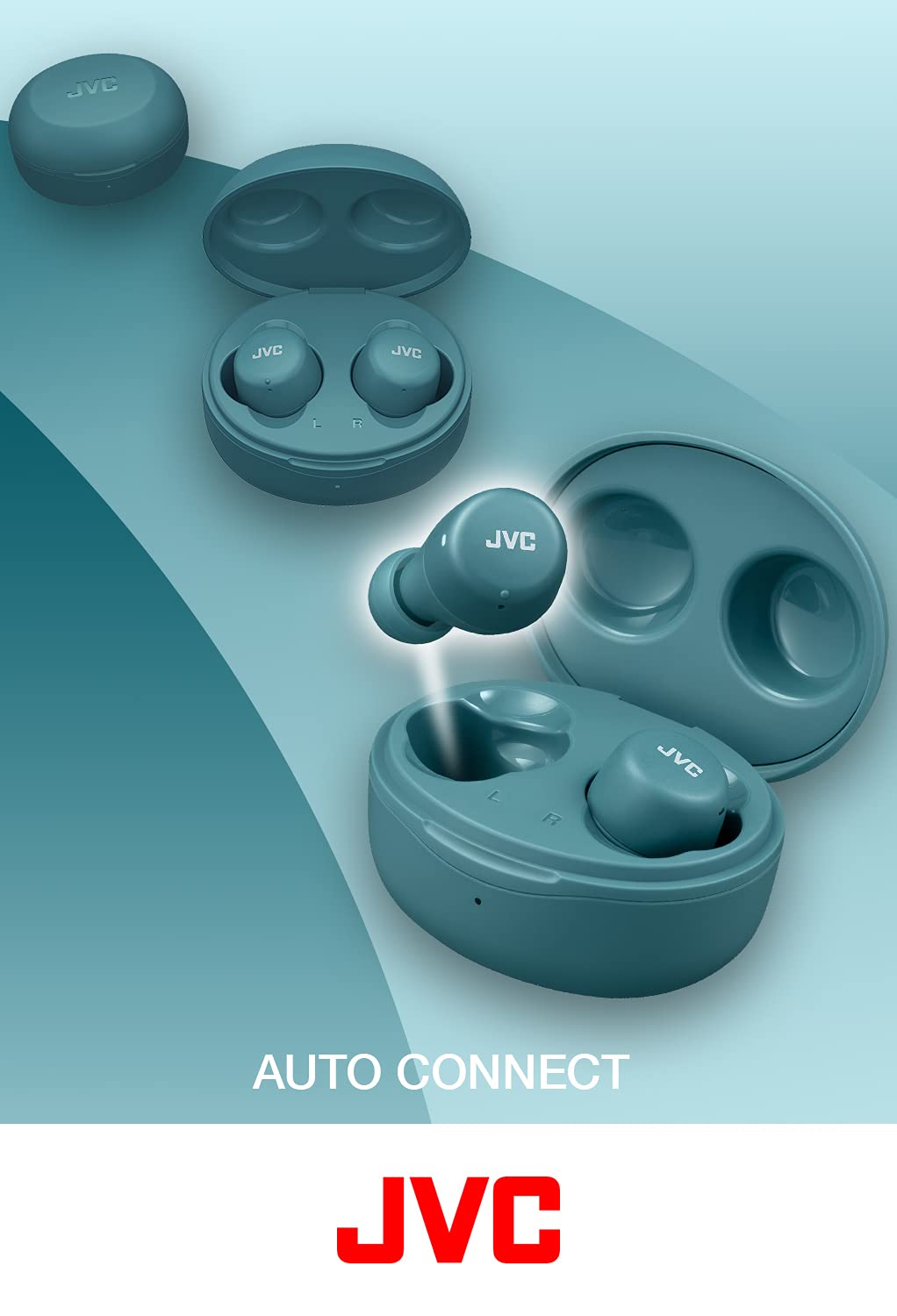 JVC HA-A5T Gumy Mini True Wireless Earbuds with Built-in Mic - White | Bluetooth Earbuds for Running, Gym, Workout & Commuting | Sweatproof & Lightweight Design