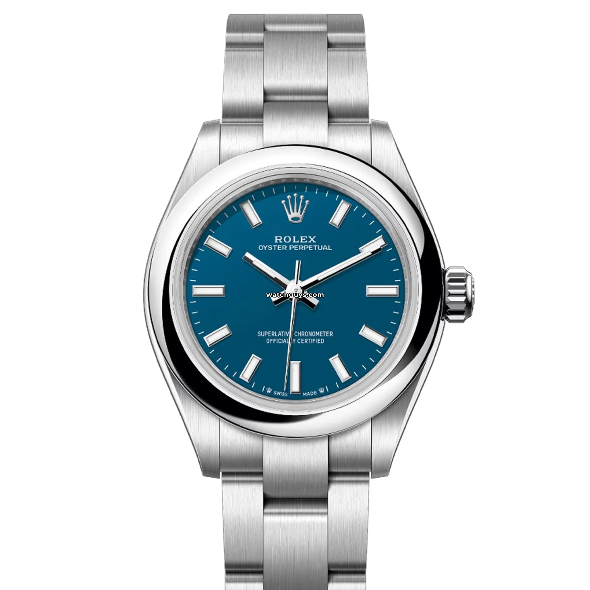 Rolex Oyster Perpetual 276200 34mm Automatic Watch - Flat Blue Dial, Stainless Steel Bracelet | Luxury Dress Watch for Men & Women, Perfect for Business, Formal Events & Everyday Wear