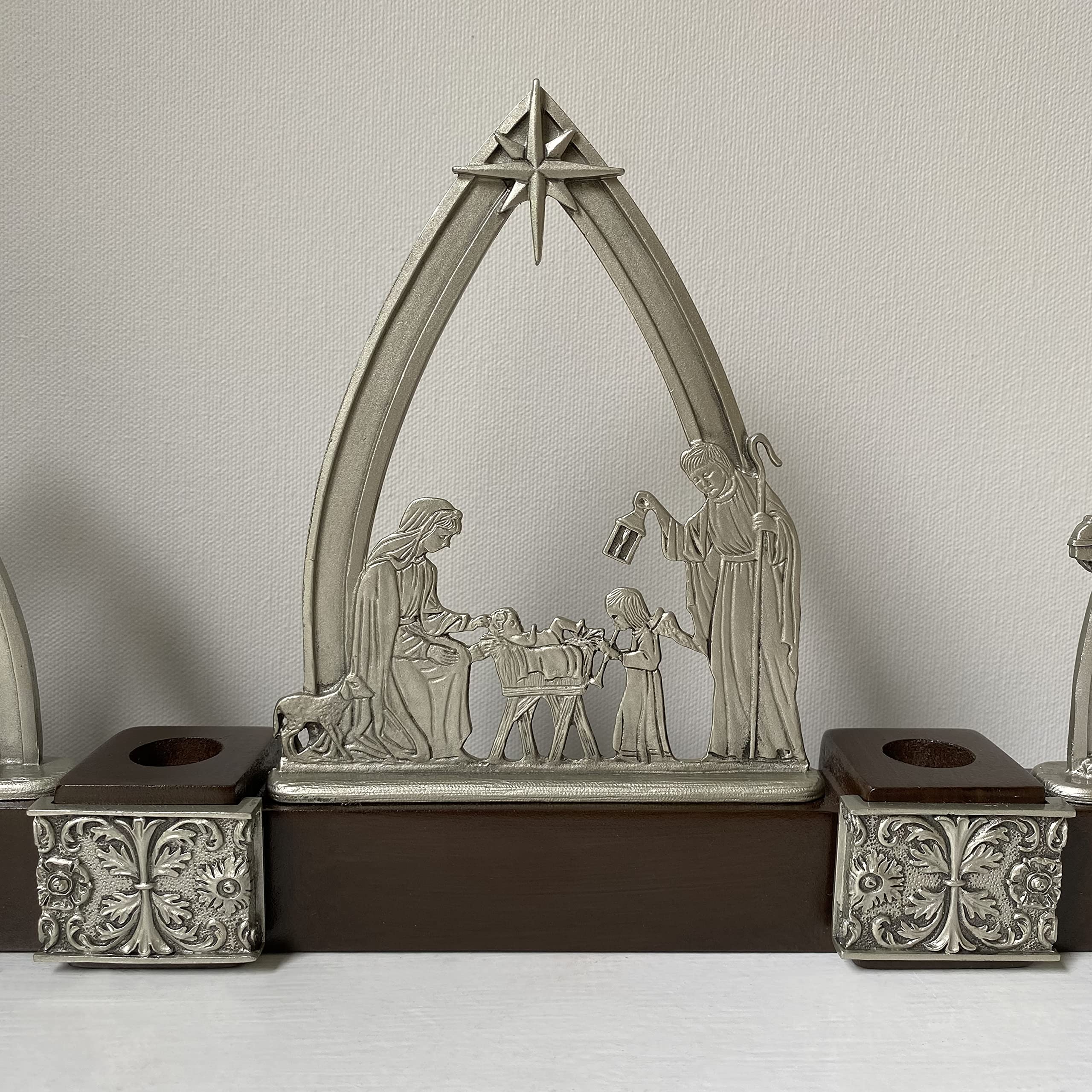 Nativity Advent Candle Set with Cathedral Art Abbey & CA Gift Box - Perfect for Christmas Decorations & Holiday Home Décor