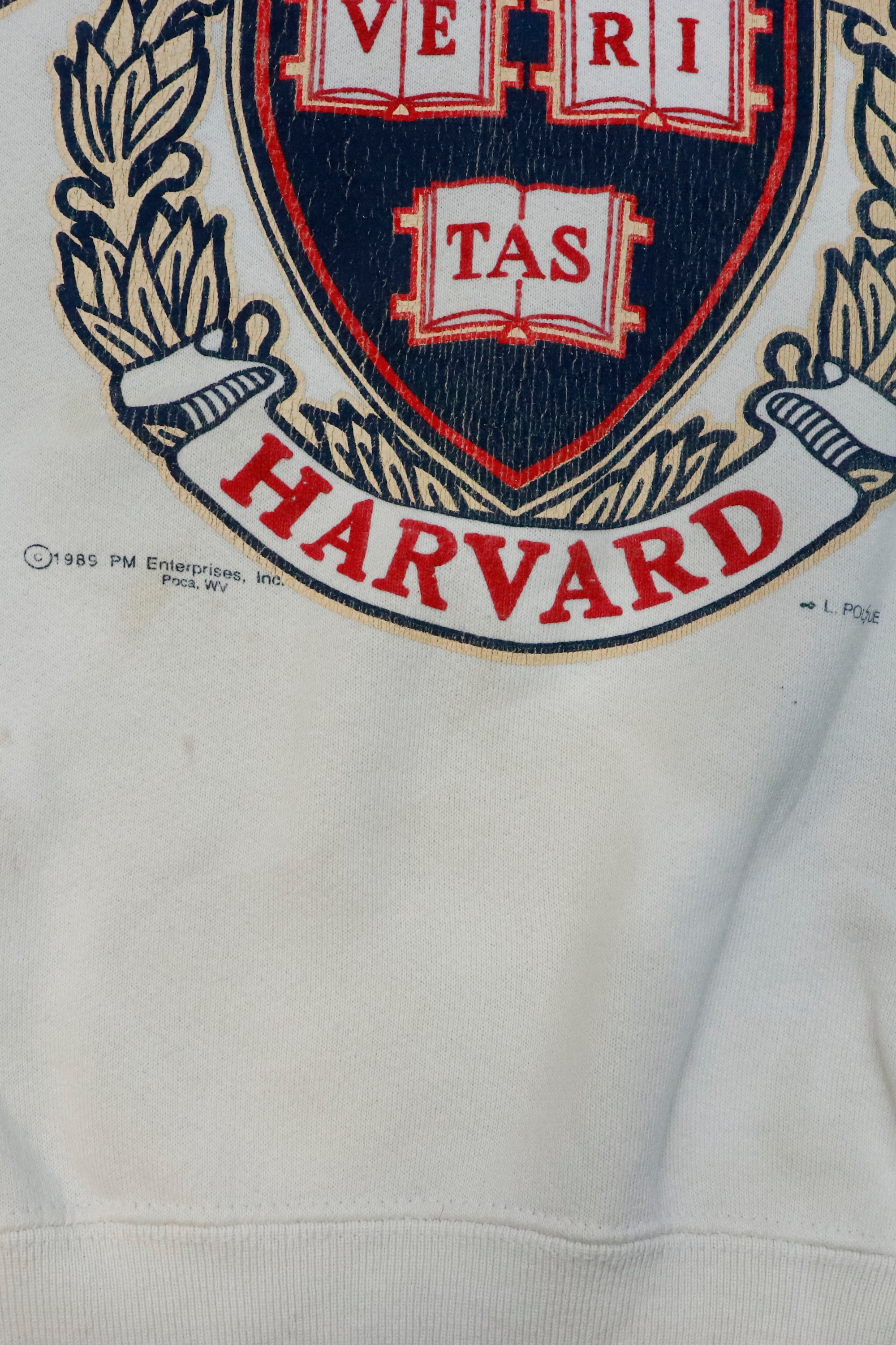 Vintage 1989 Harvard Veritas Sweatshirt - Classic College Sweater for Alumni & Students - Perfect for Campus Wear, Game Days & School Spirit Events