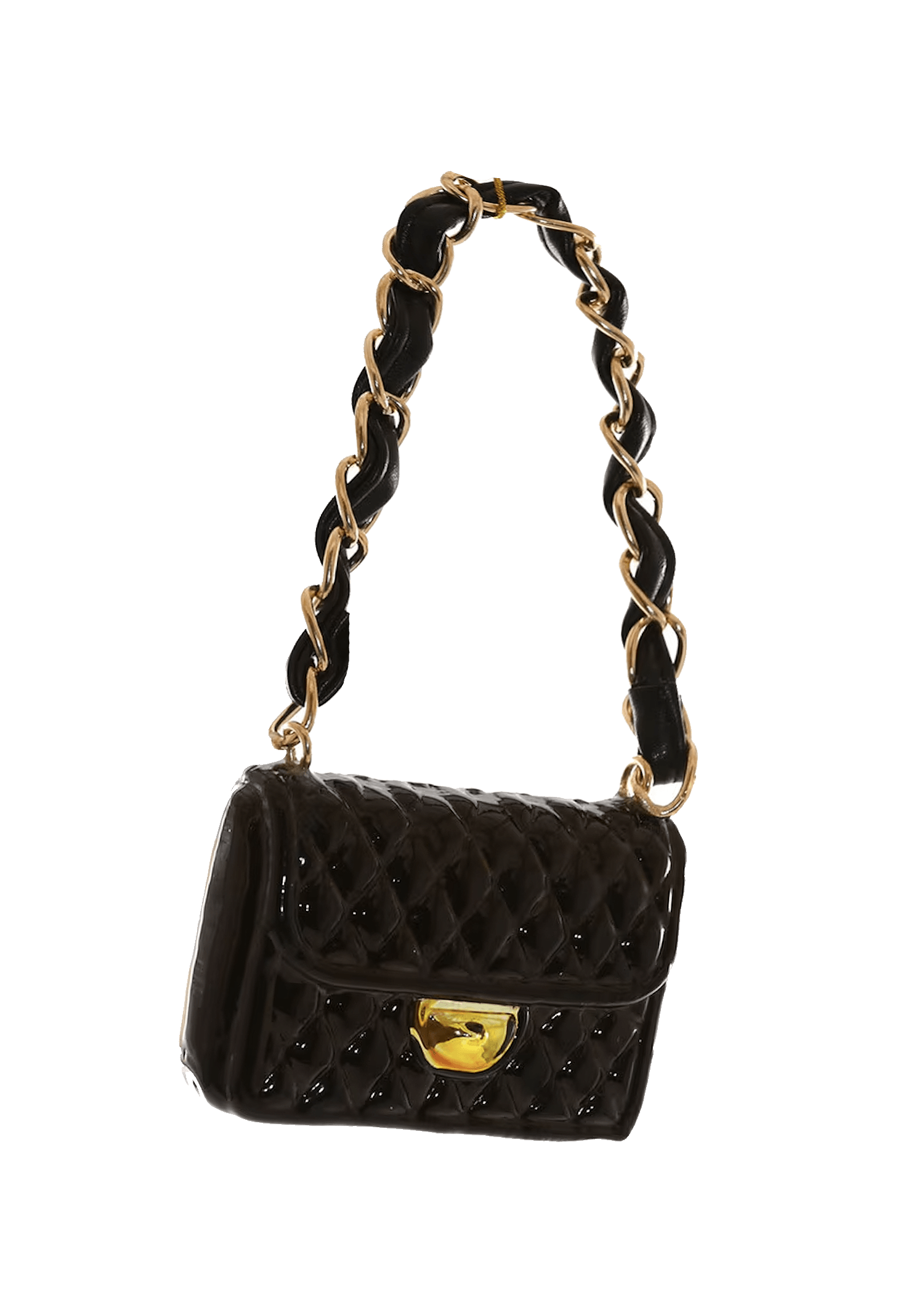Elegant High Fashion Classic Black Purse Christmas Ornament - Perfect Holiday Decoration for Tree, Gift & Home Decor