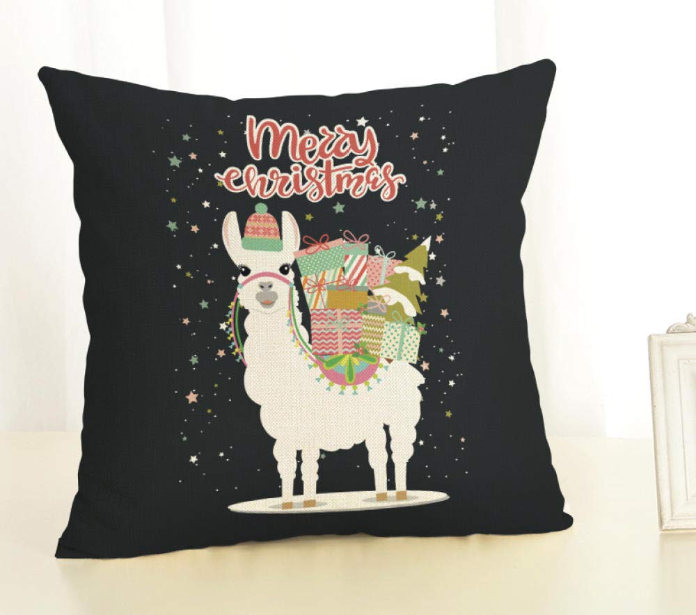 Premium Alpaca Sofa Pillow Cover - Soft Linen Square Cushion Case for Sofa, Bed & Car Decor - 45x45cm - Cozy Home & Office Accessory