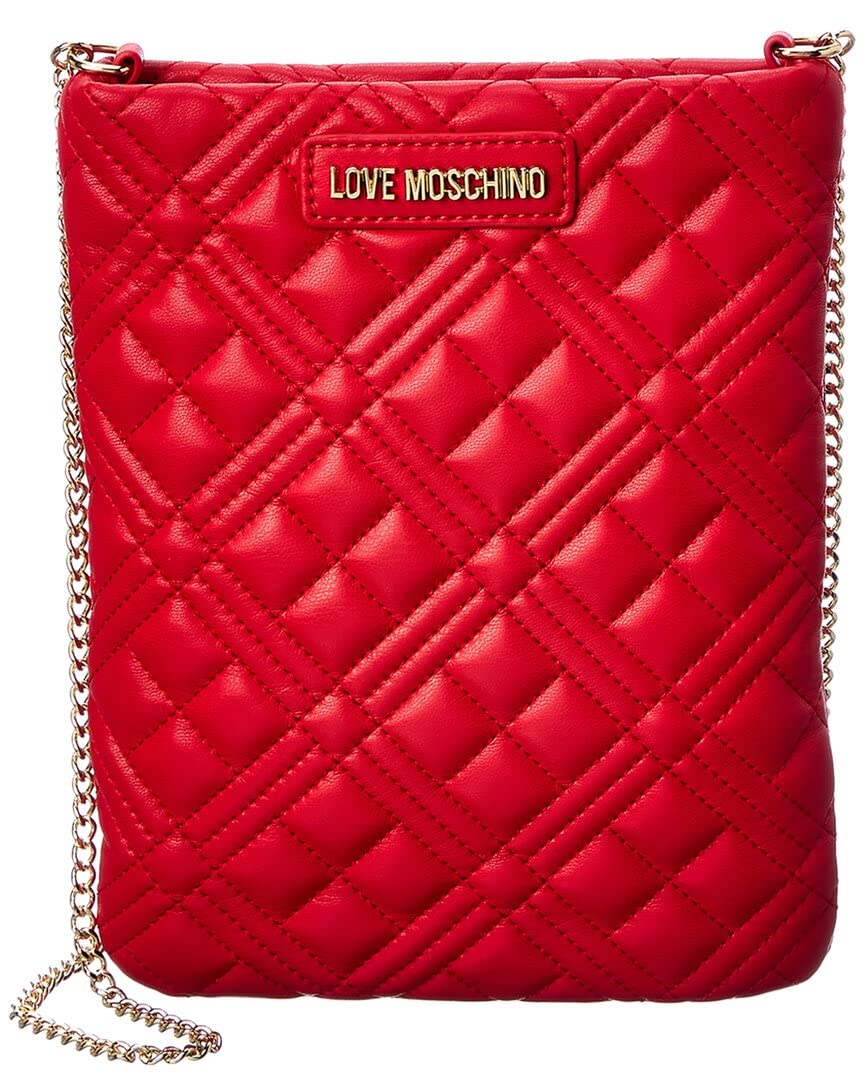 Love Moschino Quilted Crossbody Bag in Red - Stylish Designer Handbag for Women, Perfect for Date Night & Evening Events