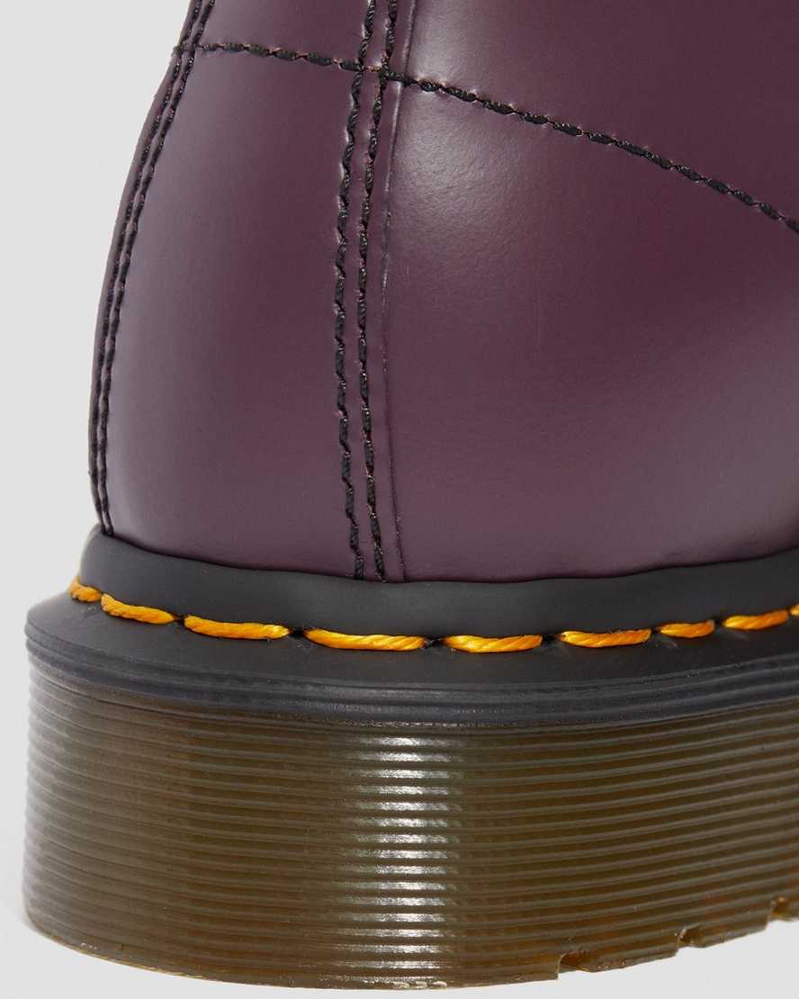 Dr. Martens 1460 W Purple Smooth Leather Ankle Boots for Women - Stylish & Comfortable for Casual Wear, Work & Outdoor Activities