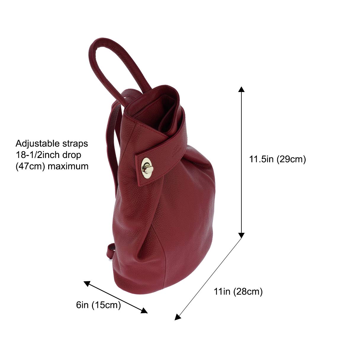 Italian Genuine Leather Ostrich-Pattern Tote Bag for Women - Dual Handles, Shoulder & Backpack Carry - Perfect for Work, Travel & Everyday Use