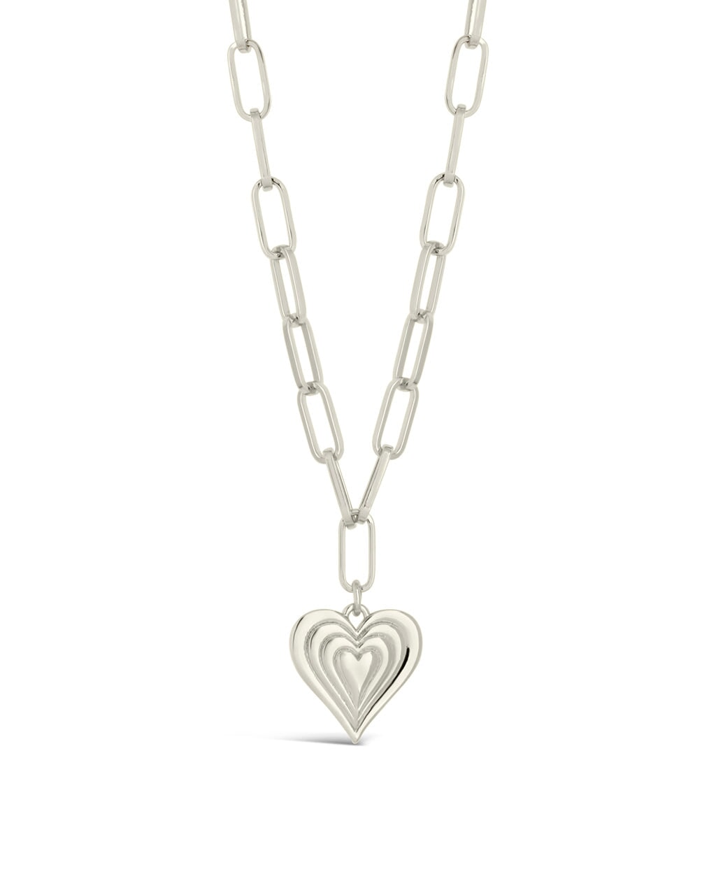 Paperclip Beating Heart Pendant Necklace - Unique Minimalist Jewelry for Women - Perfect Gift for Valentine's Day, Anniversary & Everyday Wear