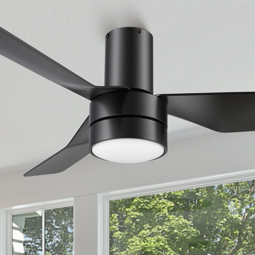 44 Inch Marion Low Profile Ceiling Fan with Light Kit and Remote Control - Perfect for Bedroom, Living Room, and Home Office