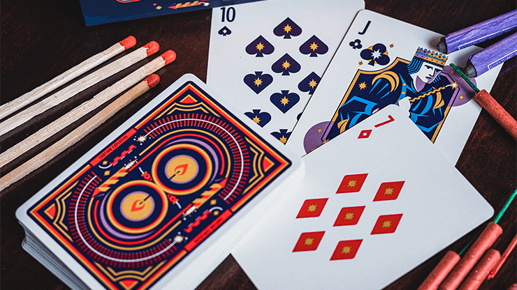 Premium Fireworks Playing Cards - 52 Deck with Unique Firework Designs for Poker, Magic Tricks & Game Nights - Perfect for Parties, Gifts & Card Collectors