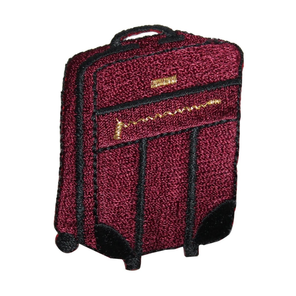 ID 8359 Wheeled Suitcase Patch - Embroidered Iron-On Luggage Applique for Travel Bags | Perfect for DIY Luggage Customization & Travel Accessories