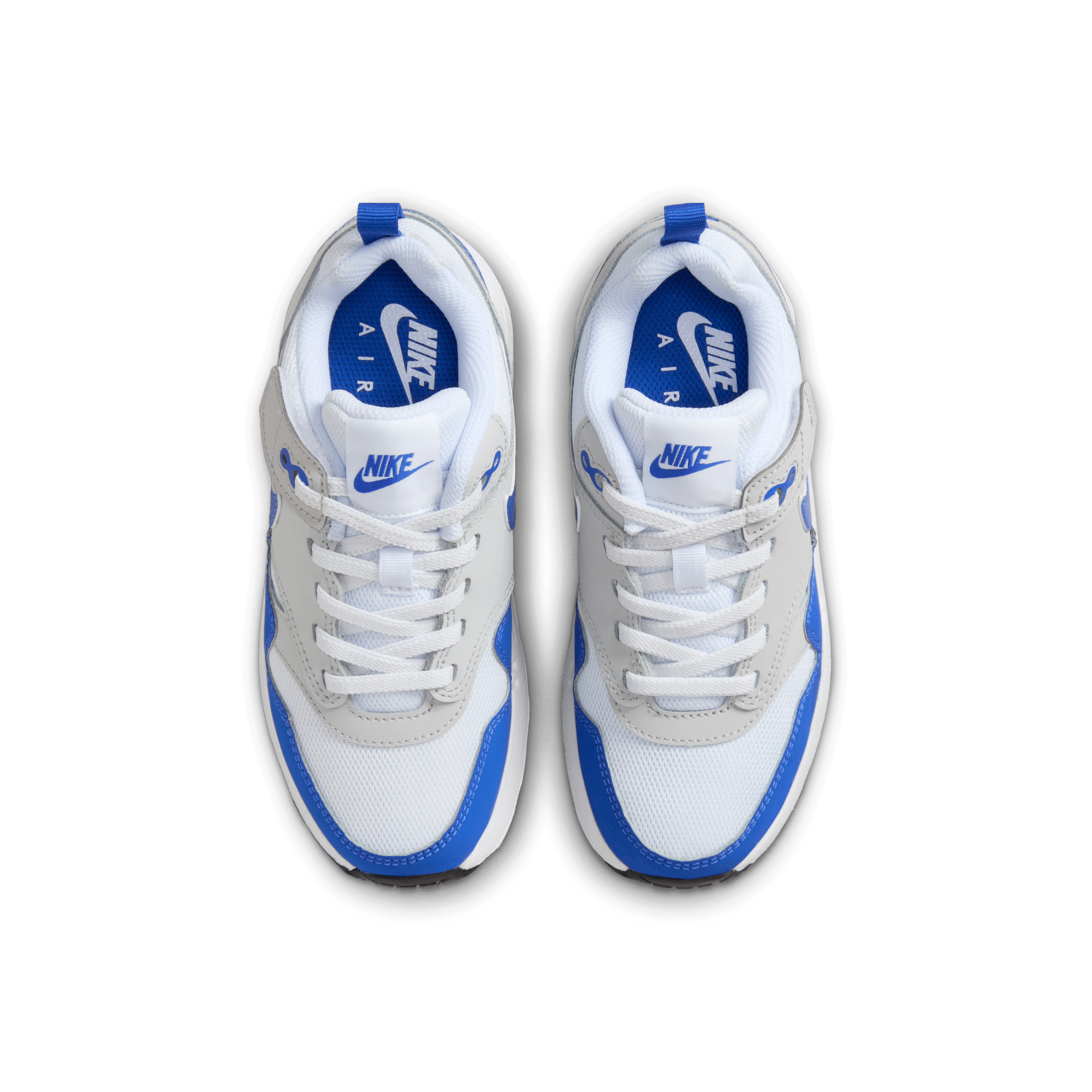 Nike Air Max 1 EasyOn PS Kids' Sneakers - Royal Blue & White Running Shoes for Boys & Girls - Comfortable Athletic Shoes for School, Sports & Everyday Wear