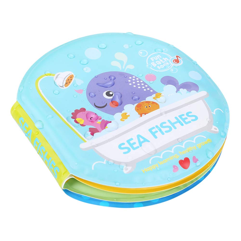 **RiToEasysports Waterproof Baby Bath Books - Tear-Proof Early Education Toys with Sounds, Ocean-Themed Puzzle Books for Toddlers | Perfect for Bath Time, Learning & Sensory Play**