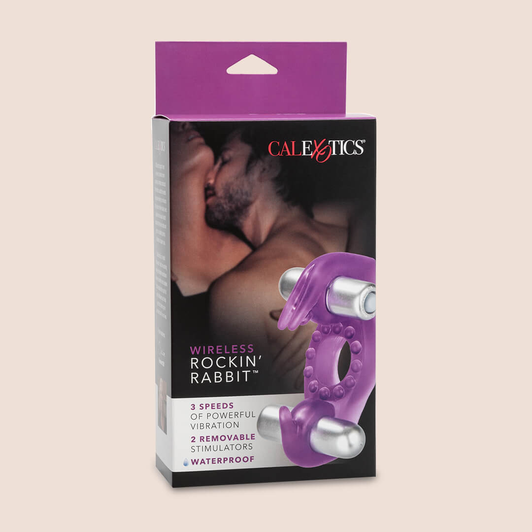 CalExotics Wireless Rockin' Rabbit® Dual Bullet Vibrating Cock Ring - Rechargeable Silicone Penis Ring for Couples, Enhances Pleasure During Sex - Perfect for Foreplay, Spicing Up Relationships & Intimate Moments