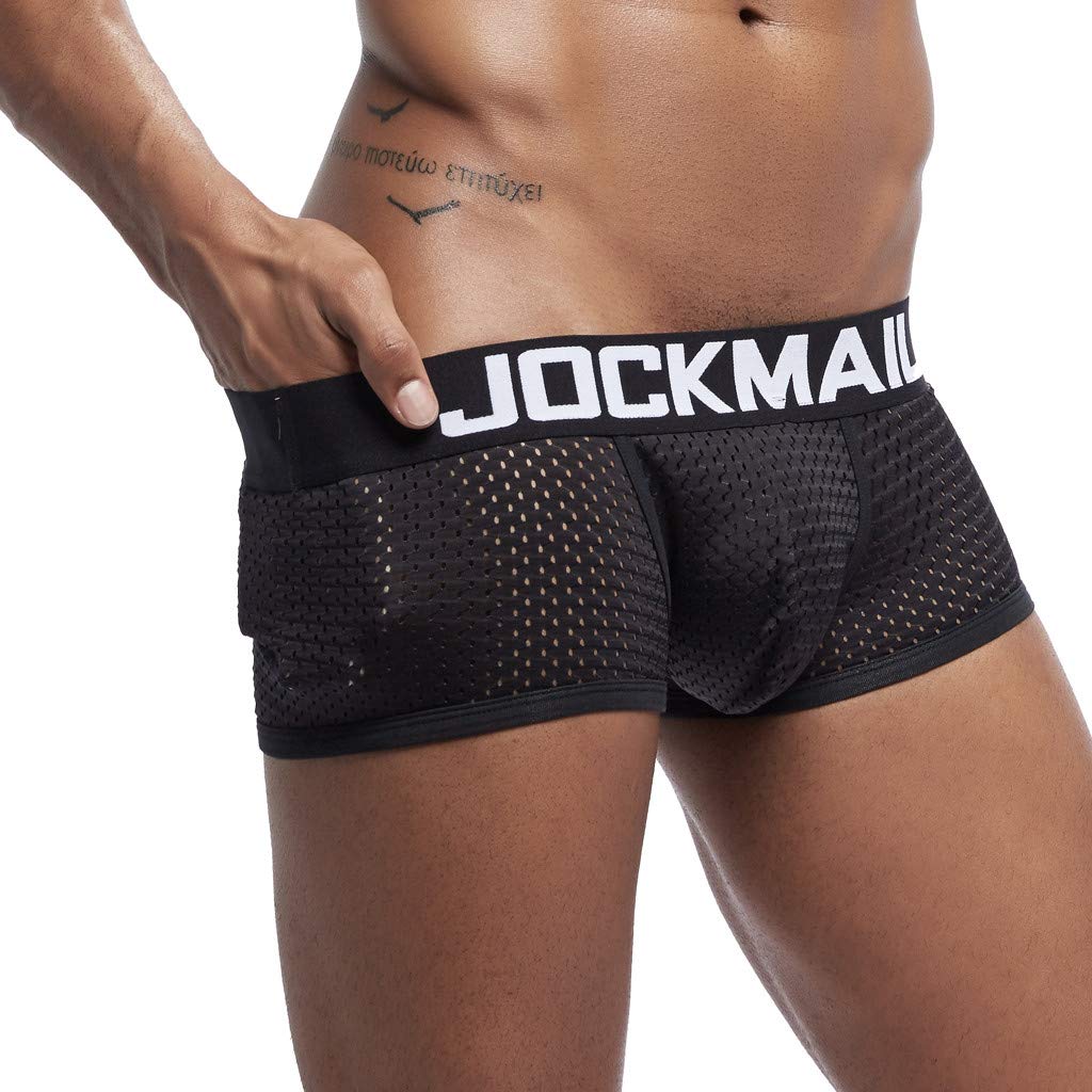 Breathable Mesh Patchwork Men's Underwear - Sports & Fitness Briefs with Comfort Control - Ideal for Workouts, Running & Active Lifestyles