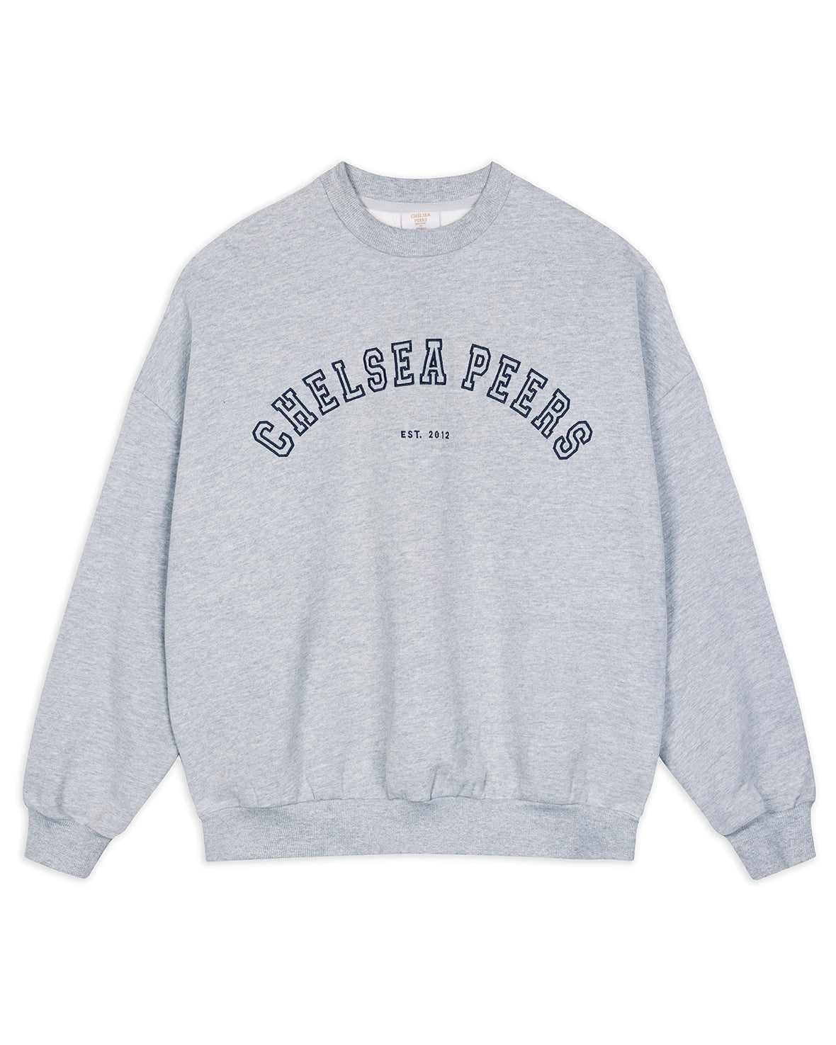 Organic Cotton Embroidered Logo Sweatshirt - Grey Marl Unisex Pullover | Soft Eco-Friendly Casual Wear for Men & Women | Perfect for Streetwear, Lounge & Everyday Comfort