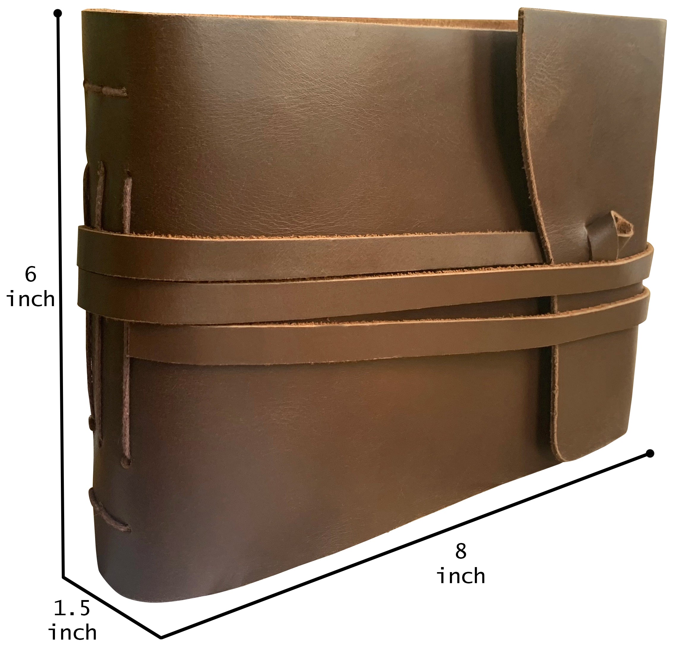 Tuscan Style Medium Photo Album - Handmade Leather Scrapbook for Wedding, Travel & Family Memories - Perfect for Gifts & Keepsakes
