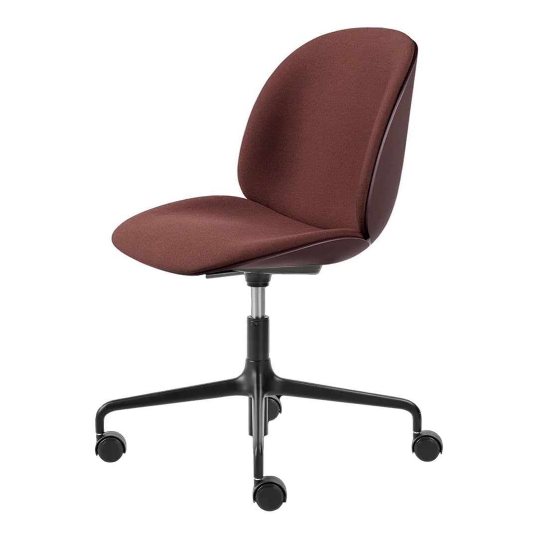 Ergonomic Beetle Meeting Chair with 4-Star Base & Casters - Height Adjustable & Front Upholstered for Office, Conference Room, and Home Workspace