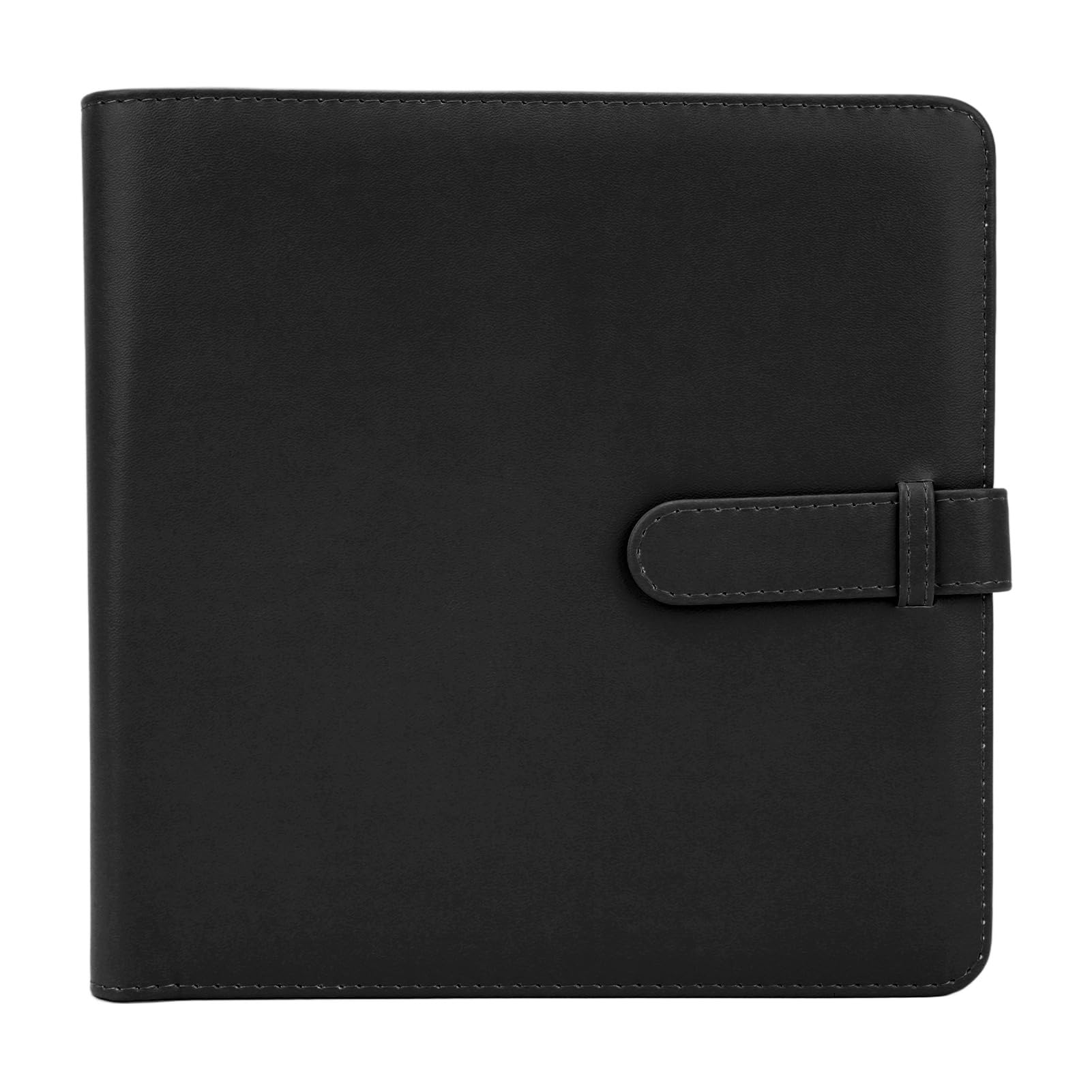 Premium PU Leather Photo Album - Large Capacity Mini Film Photocard Book for Camera Pictures, Polaroids & Memories (Black) - Perfect for Travel, Weddings & Scrapbooking