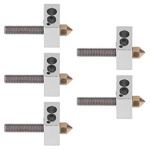 5-Piece 3D Printer Hotend Kit for 1.75mm PLA ABS Filament - Complete Extruder Replacement Parts for Creality Ender 3, CR-10 | Ideal for DIY 3D Printing Projects & Repairs