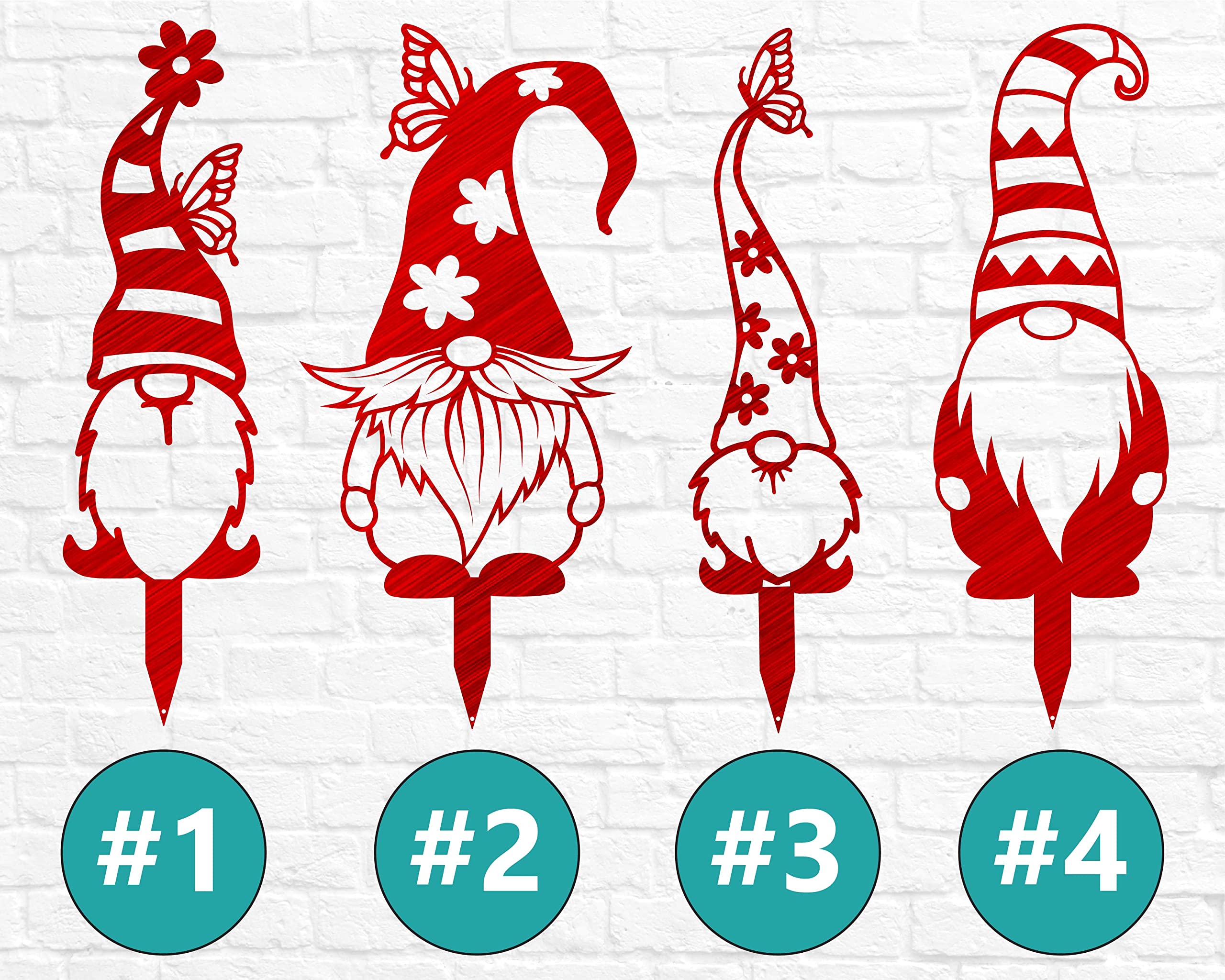 Garden Gnome Stakes - Outdoor Decor for Yard & Fairy Gardens | Spring Garden Art & Housewarming Gift | Perfect for Lawns, Flower Beds & Patios
