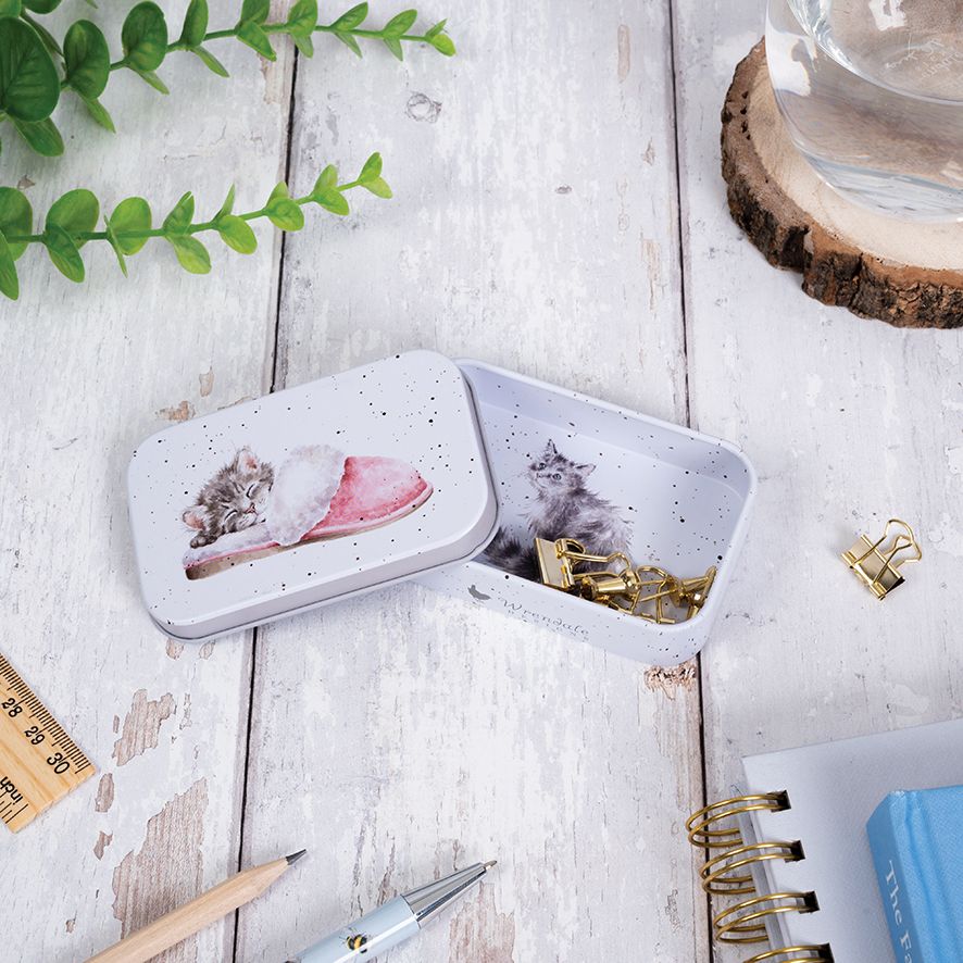 Wrendale Designs Cat Mini Tin - The Snuggle is Real | Cute Cat-Themed Collectible Tin for Cat Lovers | Perfect for Home Decor, Gift Giving & Storage