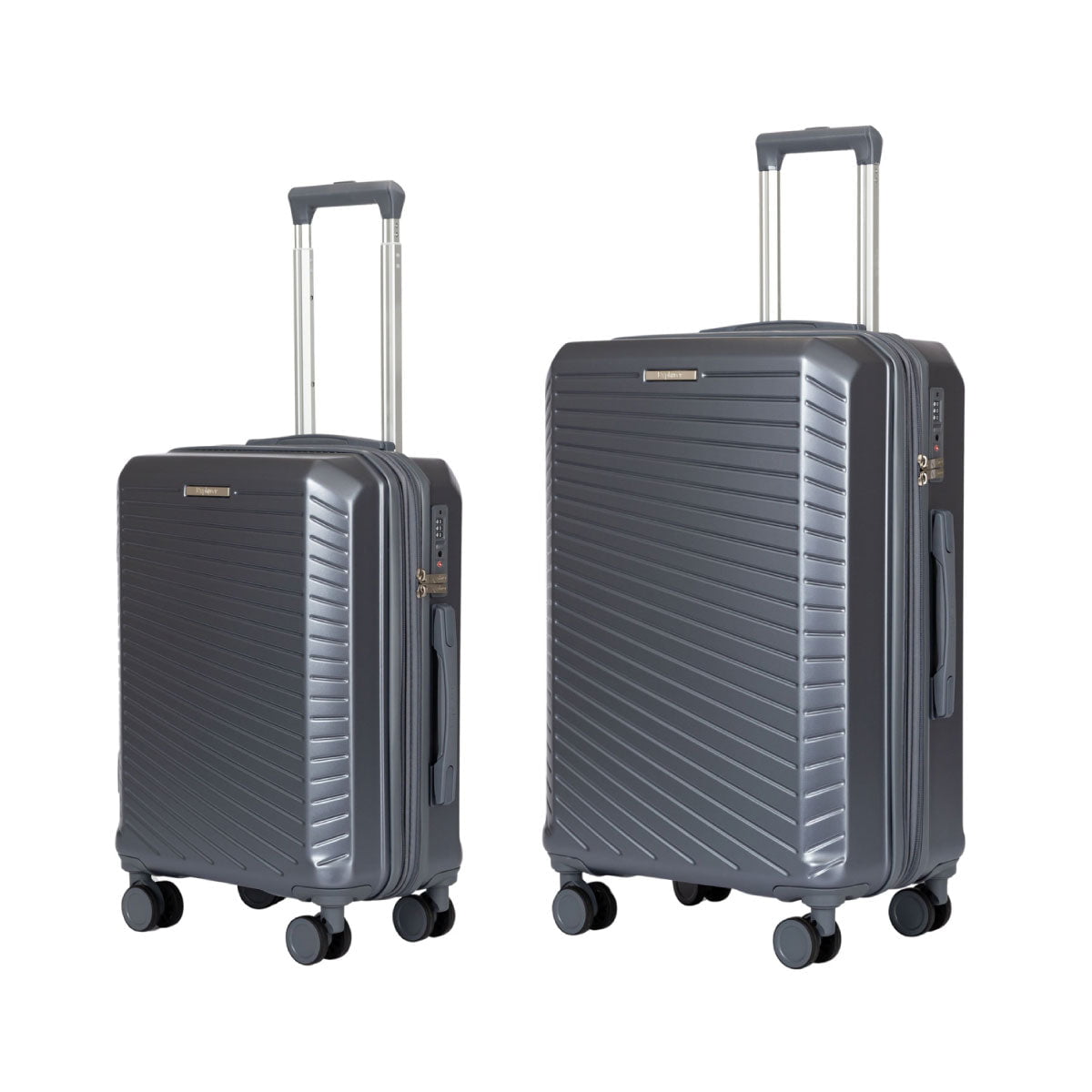 Explorer Passport Anti-Theft Expandable 2-Piece Luggage Set (Carry-On & Medium Checked Bag) - Perfect for International Travel & Business Trips