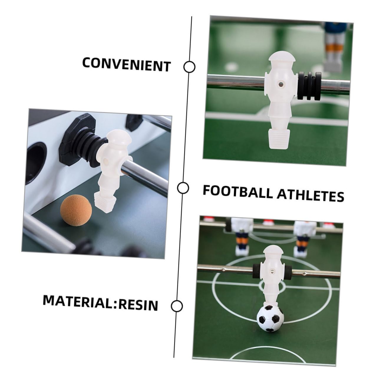 Toddmomy 3-Piece Table Football Set - Replacement Players, Action Figures & Game Accessories for Foosball Tables | Perfect for Game Rooms, Bars & Family Fun Nights